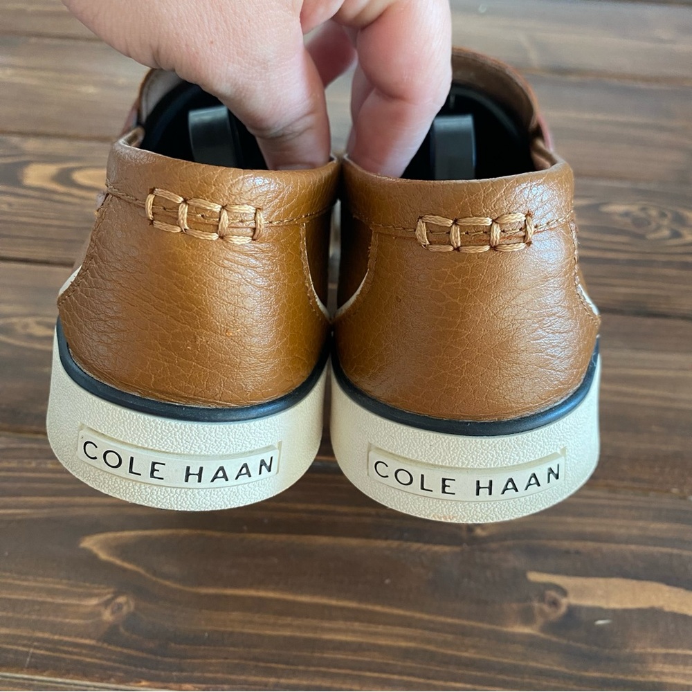 Cole Haan Nantucket Penny Loafer Genuine‎ Leather Caramel Brown Classic Size 7.5 - Picture 8 of 10